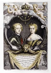 LOUIS XV et MARIE LECZINSKA: Louis XV (15 ans) et Marie Leczinska (22 ans)