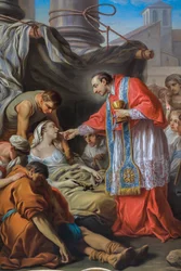 Saint Charles Borromée donnant la communion aux pestiférés