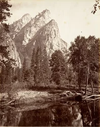 Les Trois Frères, Yosemite, vers 1872, imprimé vers 1876