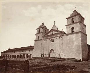 Vieille église missionnaire, Santa Barbara, 1876, imprimé vers 1876