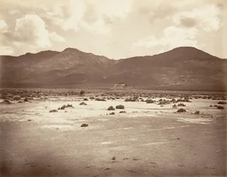 Vue de la route vers le tunnel de Sutro, 1875, imprimée vers 1876