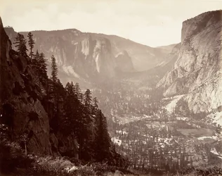 Vallée de Yosemite depuis Glacier Point, vers 1872, imprimé vers 1876
