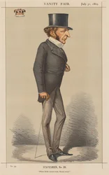Vanity Fair: Statesman No. 26 Quand la naissance ne peut pas mener, le cerveau doit., 1869