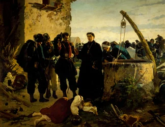 Anna Cuminello retrouvée morte quelques jours après la bataille de San Martino en 1859, par Carlo Ademollo (1825-1911)