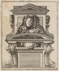 Motif architectural avec une figure
