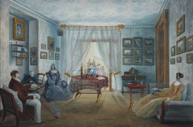 Le salon du palais Naryshkin de Miskhor, 1842