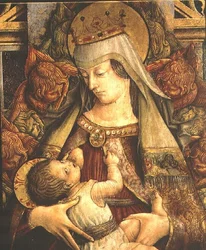 Madone allaitant son Enfant (détail)