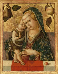 Madone et enfant, vers 1490 (tempera sur panneau)