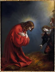 Le Christ au jardin des Oliviers, peinture de Carlo Dolci (1616-1686), XVIIe siècle, Gênes, Musei di Strada Nuova (ancien Palazzo Rosso)