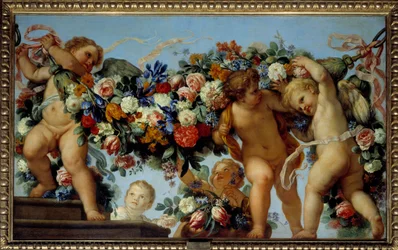 Amour et guirlandes de fleurs