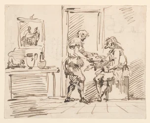 Dessin, Scène de genre, 1725-50