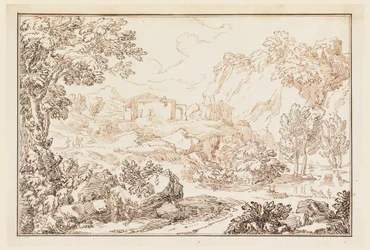 Dessin, Un paysage, 1770-86