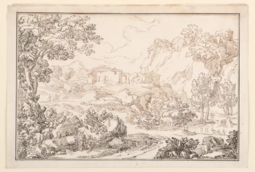 Dessin, Un paysage, 1770-86