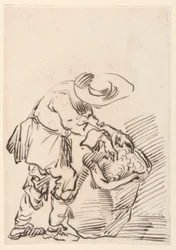 Dessin, paysan travaillant, 1728-78