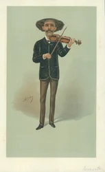 Señor Pablo Martin Meliton Sarasate, 25 mai 1889, caricature de Vanity Fair