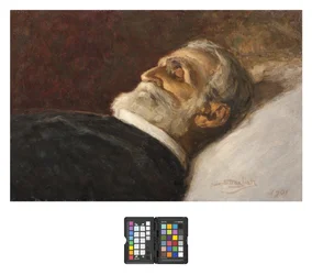 Portrait de Giuseppe Verdi sur son lit de mort