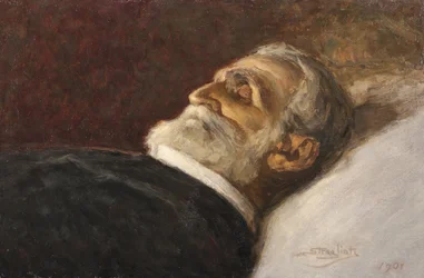 Le compositeur Giuseppe Verdi sur son lit de mort