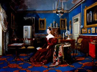 Portrait de Maria Cristina de Savoie au palais de Caserte