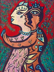 Amants bénis, 2013 (acrylique sur toile)