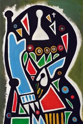 La reine joueuse, 2009 (huile sur toile)