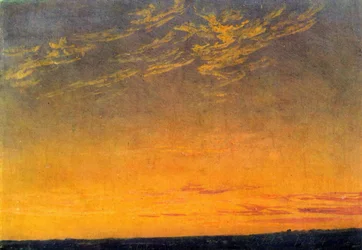 Soirée avec des nuages par Caspar David Friedrich