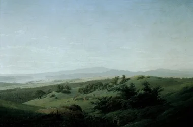 Paysage avec lac