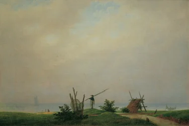 Plage avec pêcheur