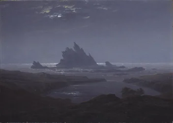 Récif rocheux sur le rivage, vers 1824