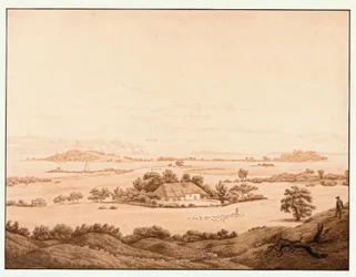 Paysage de Rügen avec berger