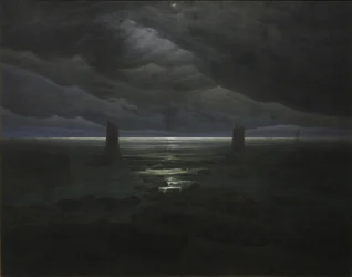 Bord de mer au clair de lune