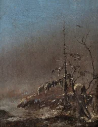 Petit arbre enneigé