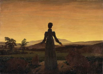 Femme devant le soleil levant, vers 1818
