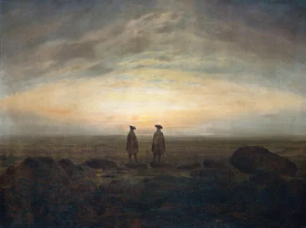 Deux hommes au bord de la mer