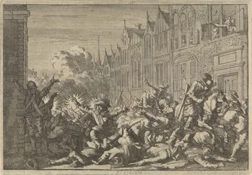 Angers occupée par les partisans de Mazarin tombant dans une embuscade de dix canons du gouverneur De Rohan, 1652