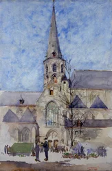 Un jour de marché (église Saint-Jacques, Gand, Belgique)
