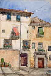 Vieille maison à Ségovie, Espagne, 1920