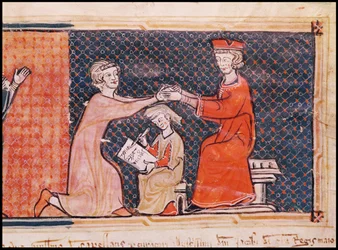 Le Procureur royal, le Scribe et le Seigneur féodal, du Capbreu de Clayra et de Millas 1292