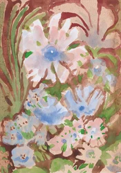 Fleurs aux couleurs aquarellées