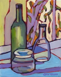 Moments en bouteille, 2024 (huile sur toile)