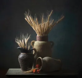 Nature morte rustique au blé