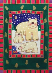 Ours polaire et oursons