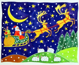 Étoiles et chute de neige
