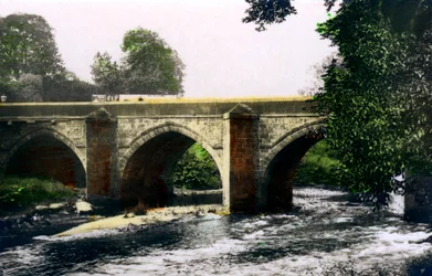 Pont sur la rivière Derwent, Matlock, Derbyshire, 1926