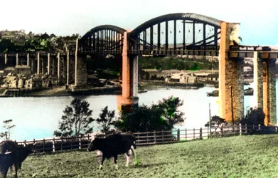 Le pont Royal Albert, Saltash, Cornouailles, 1926