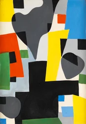 Composition, vers 1948 (huile sur toile)