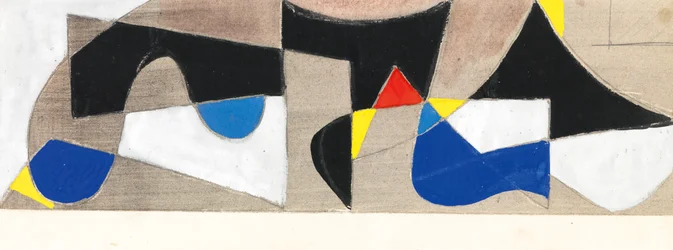 Composition, vers 1950 (gouache sur papier)