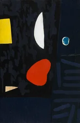 Composition, vers 1951 (huile sur panneau)