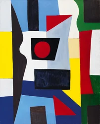 Composition géométrique, vers 1955 (huile sur toile)