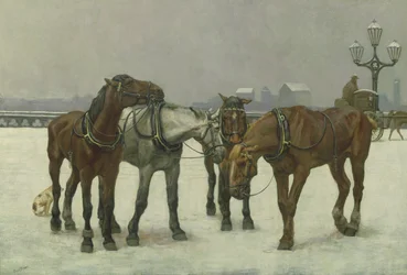 Chevaux de fiacre sur la Seine