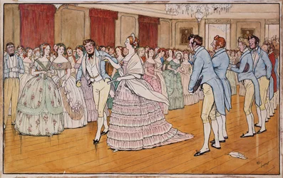 Mrs Barrington mène très complaisamment avec Stephen Dumpling", illustration de "Handley Cross" par Robert Smith Surtees